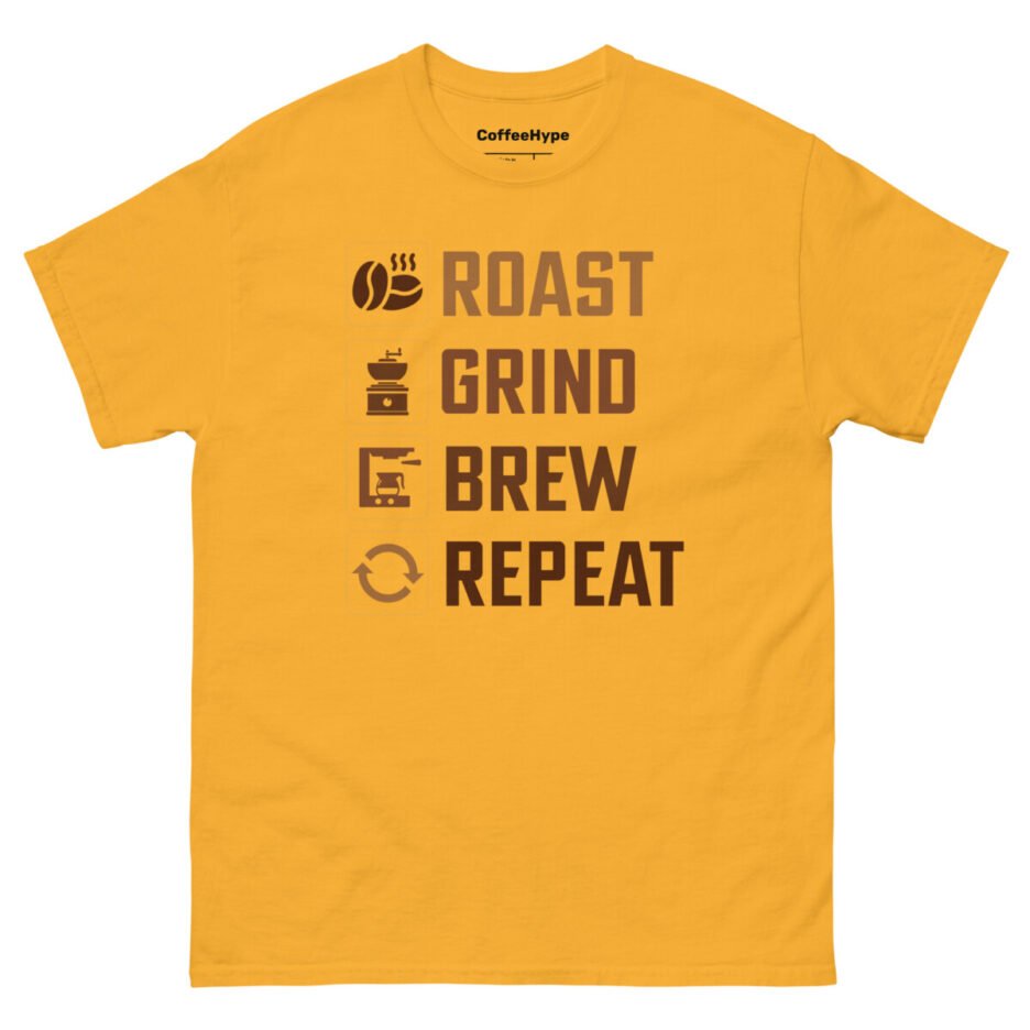 Roast Grind Brew Repeat T-Shirt